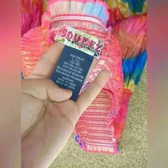 Girls Multicolor Halter Dress - Picture 2 of 2